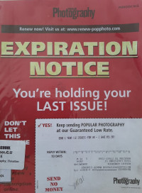 Image of Popular Photography Expiration Notice