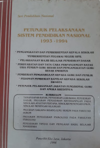 Image of Petunjuk Pelaksanaan Sistem Pendidikan Nasional 1993-1994
