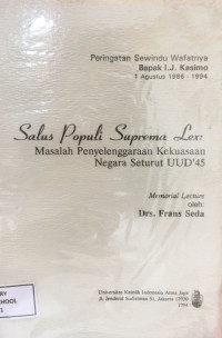 Image of Salus Populi Suprema Lex: